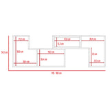 Rack de TV Extensible Beijing Wengue 160x57cm para TV Hasta 32" Pulgadas con Cuatro Compartimientos - MUEBLES DE TV | Bylmo