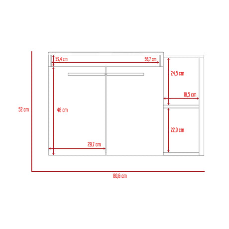 Mueble para Lavamanos Khari Duna 80x80cm Individual con Lavamanos y con con Dos Puertas - Muebles para Baño | Bylmo