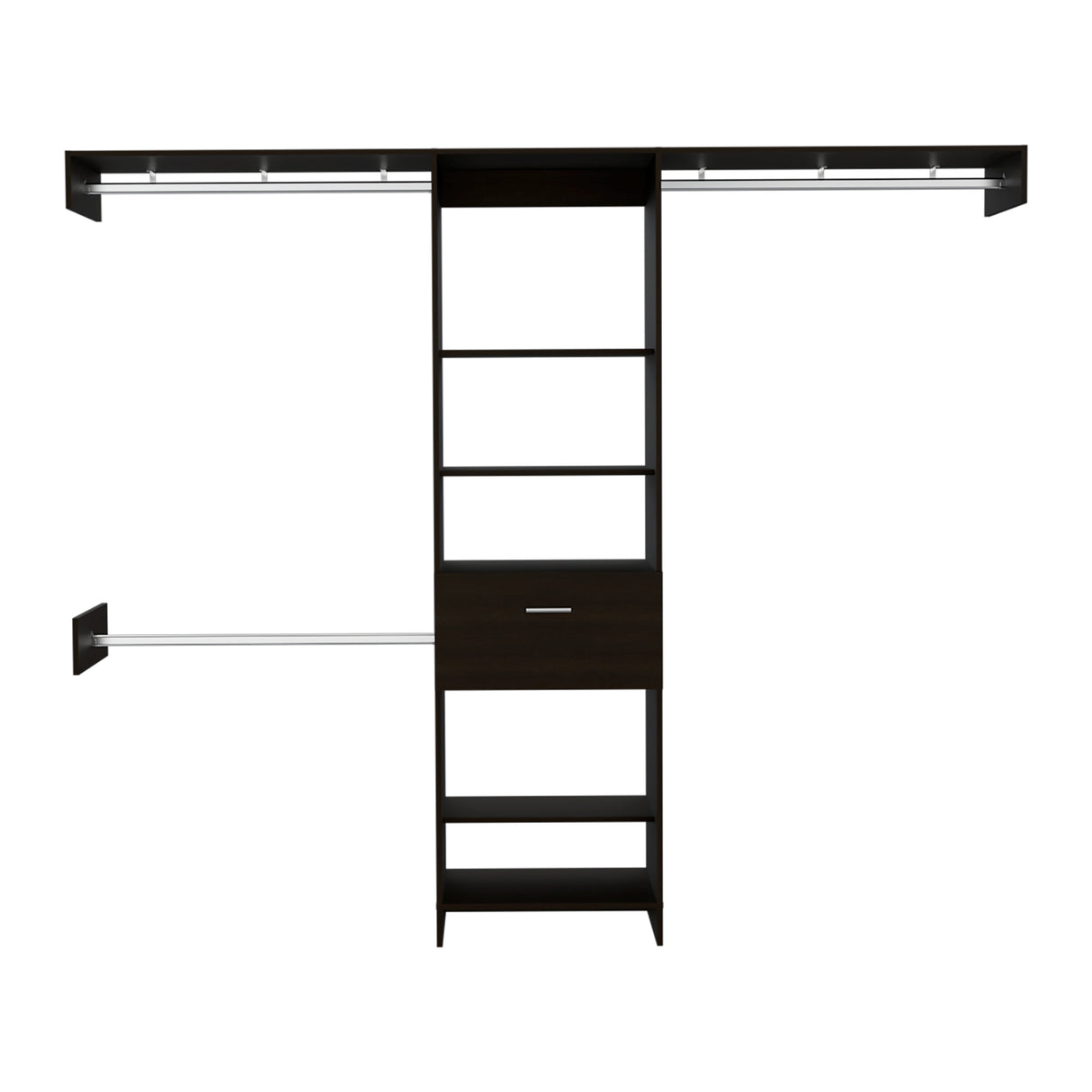 Closet Abierto Manchester Wengue 250x210.6cm con Un Cajón - CLOSETS | Bylmo