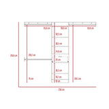 Closet Abierto Manchester Wengue 250x210.6cm con Un Cajón - CLOSETS | Bylmo