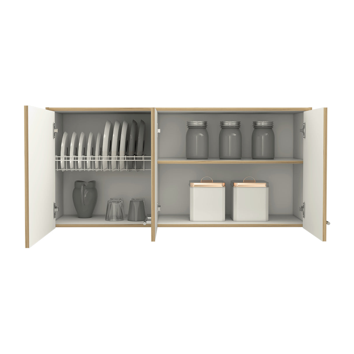 Mueble Superior de Cocina Orion Duna 120x54.5cm con Tres Puertas y con Locero - MUEBLES SUPERIORES DE COCINA | Bylmo