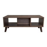 Mesa de Centro Z Coñac 101.1x40cm Rectangular con Patas y con Compartimientos - Mesas de Centro | Bylmo