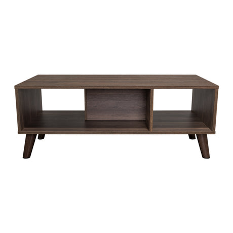 Mesa de Centro Z Coñac 101.1x40cm Rectangular con Patas y con Compartimientos - Mesas de Centro | Bylmo