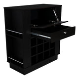 Bar New York Wengue 82x91.5cm con Dos Compartimientos y con Doce Portabotellas - BARES | Bylmo