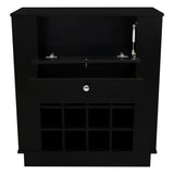 Bar New York Wengue 82x91.5cm con Dos Compartimientos y con Doce Portabotellas - BARES | Bylmo
