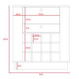 Bar New York Wengue 82x91.5cm con Dos Compartimientos y con Doce Portabotellas - BARES | Bylmo