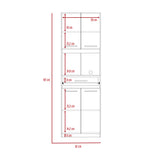 Módulo Microondas Manchester Wengue 62x197.6cm con Un Cajón y con Cuatro Puertas - ALACENAS Y MUEBLES MICROONDAS | Bylmo