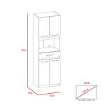Módulo Microondas Manchester Wengue 62x197.6cm con Un Cajón y con Cuatro Puertas - ALACENAS Y MUEBLES MICROONDAS | Bylmo