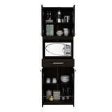 Módulo Microondas Manchester Wengue 62x197.6cm con Un Cajón y con Cuatro Puertas - ALACENAS Y MUEBLES MICROONDAS | Bylmo