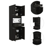 Módulo Microondas Manchester Wengue 62x197.6cm con Un Cajón y con Cuatro Puertas - ALACENAS Y MUEBLES MICROONDAS | Bylmo