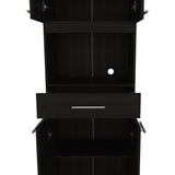 Módulo Microondas Manchester Wengue 62x197.6cm con Un Cajón y con Cuatro Puertas - ALACENAS Y MUEBLES MICROONDAS | Bylmo