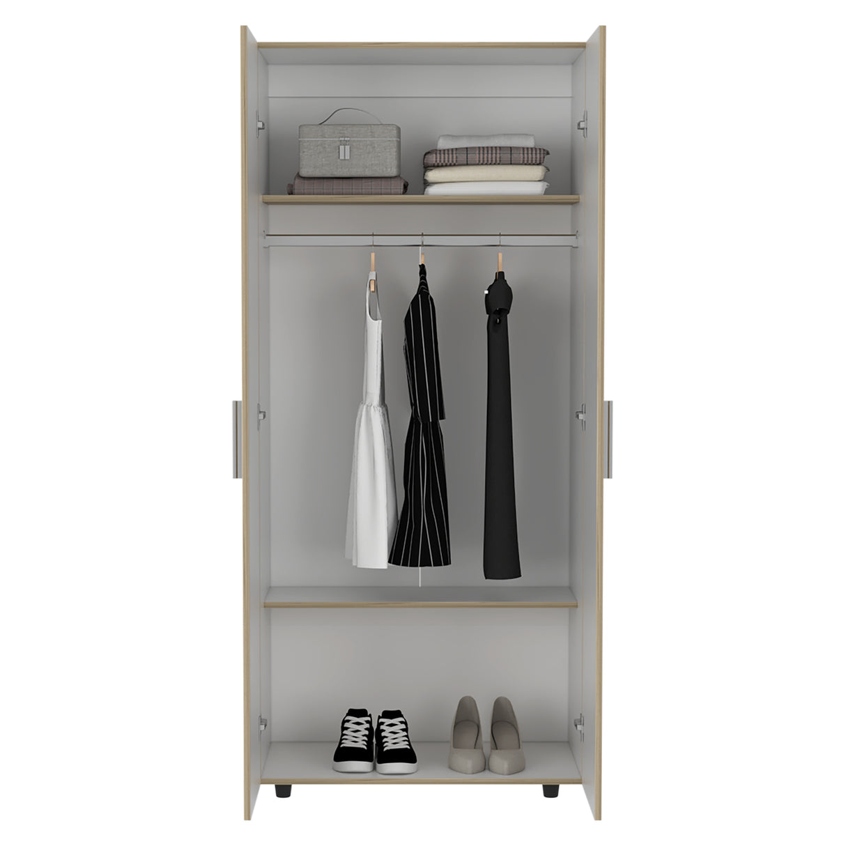 Closet Hogar Duna y Blanco 80x180.5cm con Dos Puertas - CLOSETS | Bylmo