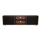 Rack de TV Classic Caramelo y Wengue 180x52.5cm para TV Hasta 70" Pulgadas con Cuatro Compartimientos - MUEBLES DE TV | Bylmo
