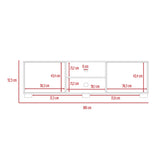 Rack de TV Classic Caramelo y Wengue 180x52.5cm para TV Hasta 70" Pulgadas con Cuatro Compartimientos - MUEBLES DE TV | Bylmo
