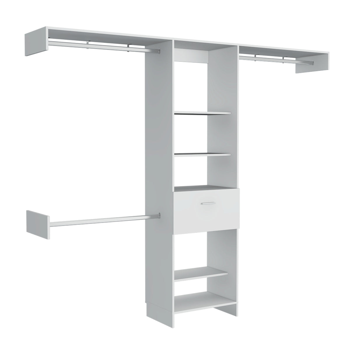 Closet Abierto Manchester Blanco 250x210.6cm con Un Cajón