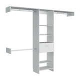 Closet Abierto Manchester Blanco 250x210.6cm con Un Cajón