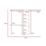 Closet Abierto Manchester Blanco 250x210.6cm con Un Cajón