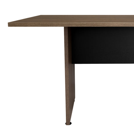 Mesa de Reunión Home Office Wengue y Coñac 200x75cm sin Cajones - ESCRITORIOS | Bylmo