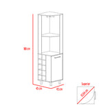 Bar Esquinero Kaia Wengue y Miel 45x180cm con Cuatro Compartimientos con Diez Portabotellas y con Patas - BARES | Bylmo