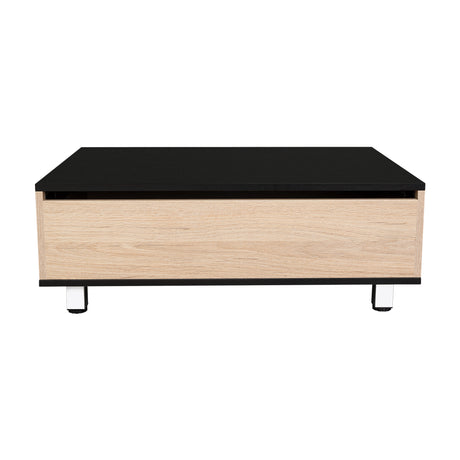 Mesa de Centro 5G Wengue y Rovere 80x29cm Rectangular Extensible con Compartimiento - MESAS DE CENTRO | Bylmo