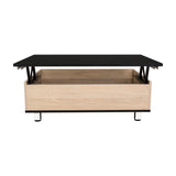 Mesa de Centro 5G Wengue y Rovere 80x29cm Rectangular Extensible con Compartimiento - MESAS DE CENTRO | Bylmo