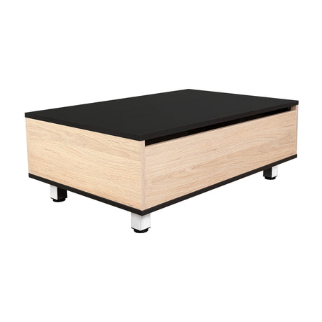 Mesa de Centro 5G Wengue y Rovere 80x29cm Rectangular Extensible con Compartimiento - MESAS DE CENTRO | Bylmo