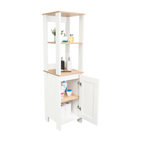 Optimizador de Baño Blanco 40x150.7cm sin Cajones y con Un Entrepaño - Muebles para Baño | Bylmo