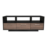 Rack de TV Wema Wengue 130x49cm Para TV Hasta 58 Pulgadas con Tres Cajones - Muebles de TV | Bylmo