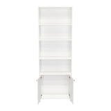 Biblioteca Lisa Plus Blanco 63x180cm Rectangular con Cinco Compartimientos y Tres Entrepaños - BIBLIOTECAS Y ESTANTERIAS | Bylmo
