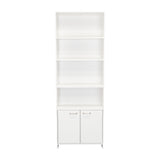 Biblioteca Lisa Plus Blanco 63x180cm Rectangular con Cinco Compartimientos y Tres Entrepaños - BIBLIOTECAS Y ESTANTERIAS | Bylmo