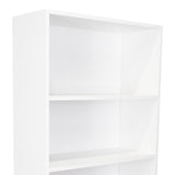 Biblioteca Lisa Plus Blanco 63x180cm Rectangular con Cinco Compartimientos y Tres Entrepaños - BIBLIOTECAS Y ESTANTERIAS | Bylmo