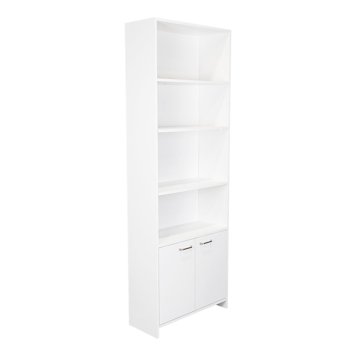 Biblioteca Lisa Plus Blanco 63x180cm Rectangular con Cinco Compartimientos y Tres Entrepaños - BIBLIOTECAS Y ESTANTERIAS | Bylmo