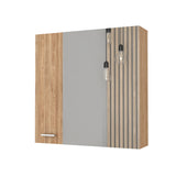 Gabinete de Baño Barcelona Miel 60x60cm Rectangular con Espejo y con Dos Puertas - GABINETES DE BANHO | Bylmo