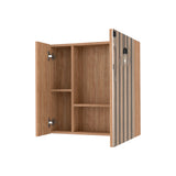 Gabinete de Baño Barcelona Miel 60x60cm Rectangular con Espejo y con Dos Puertas - GABINETES DE BANHO | Bylmo