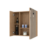 Gabinete de Baño Barcelona Miel 60x60cm Rectangular con Espejo y con Dos Puertas - GABINETES DE BANHO | Bylmo