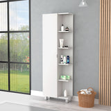Mueble Esquinero Urano Blanco 51.2x158cm con Siete Entrepaños - OTROS MUEBLES PARA BANHO | Bylmo