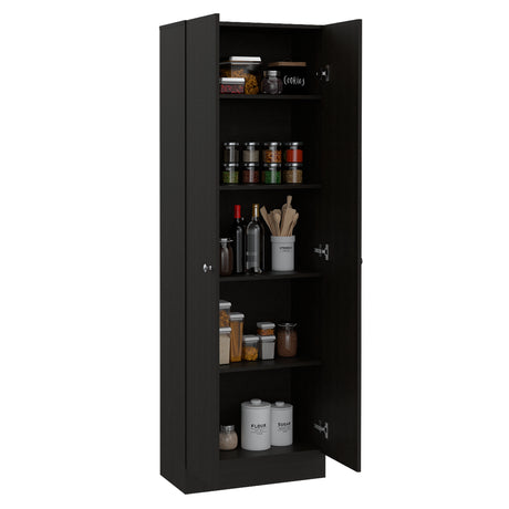 Alacena Wengue 60x180.6cm con Dos Puertas - ALACENAS Y MUEBLES MICROONDAS | Bylmo