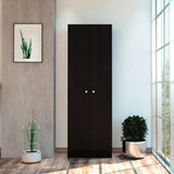 Alacena Wengue 60x180.6cm con Dos Puertas - ALACENAS Y MUEBLES MICROONDAS | Bylmo
