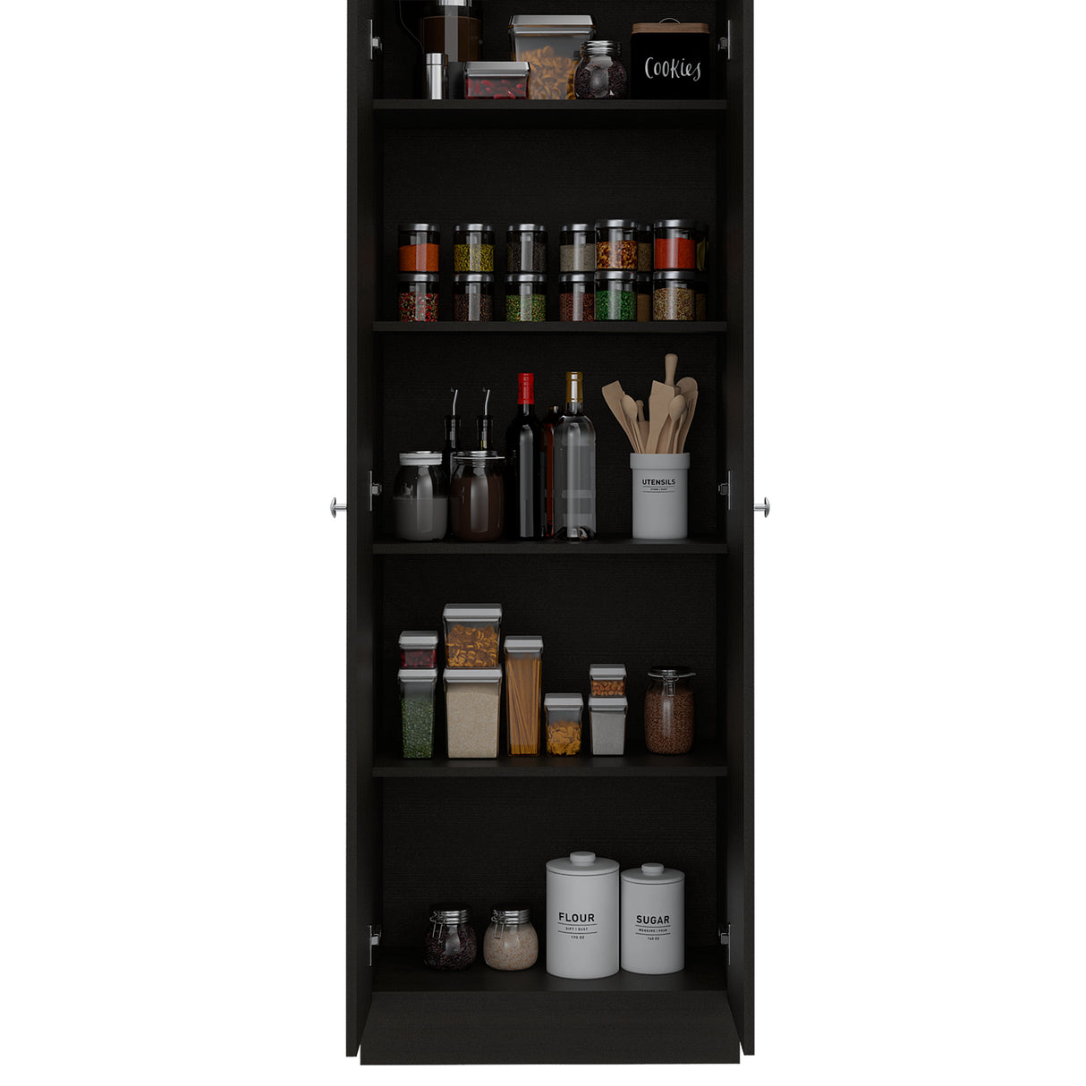 Alacena Wengue 60x180.6cm con Dos Puertas - ALACENAS Y MUEBLES MICROONDAS | Bylmo
