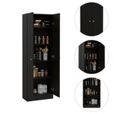 Alacena Wengue 60x180.6cm con Dos Puertas - ALACENAS Y MUEBLES MICROONDAS | Bylmo