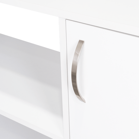Escritorio en L Axis Blanco 151.5x76.5cm sin Cajones y con Organizador de Libros - Escritorios y Archivadores | Bylmo