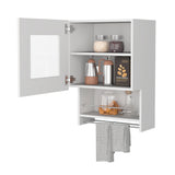 Mueble Superior de Cocina Blanco 50x73cm con Una Puerta con Locero y con Puertas Traslúcidas - BARRAS Y MUEBLES AUXILIARES | Bylmo
