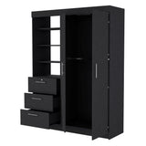 Armario para Ropa Kenya Wengue 150x200.75cm con Dos Puertas y con Tres Cajones - CLOSETS | Bylmo