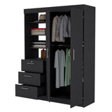 Armario para Ropa Kenya Wengue 150x200.75cm con Dos Puertas y con Tres Cajones - CLOSETS | Bylmo