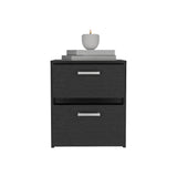 Mesa de Noche Wengue 40x46.5cm con Dos Cajones - MESAS DE NOCHE | Bylmo