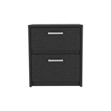 Mesa de Noche Wengue 40x46.5cm con Dos Cajones - MESAS DE NOCHE | Bylmo