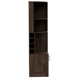 Bar Esquinero Syrah Coñac 46.9x180.6cm con Tres Compartimientos y Ocho Portabotellas - BARES | Bylmo