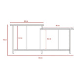 Mesa de Centro Wema Macadamia 89.3x41.6cm Rectangular - MESAS DE CENTRO | Bylmo