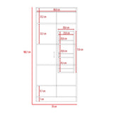 Alacena Varese Ceniza 70x161cm con Dos Puertas - Alacenas y Muebles Microondas | Bylmo