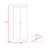 Alacena Varese Ceniza 70x161cm con Dos Puertas - Alacenas y Muebles Microondas | Bylmo